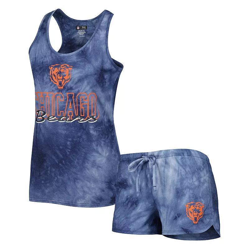 Women's Concepts Sport Navy Chicago Bears Billboard Scoop Neck Racerback Tank and Shorts Sleep Set Product Image