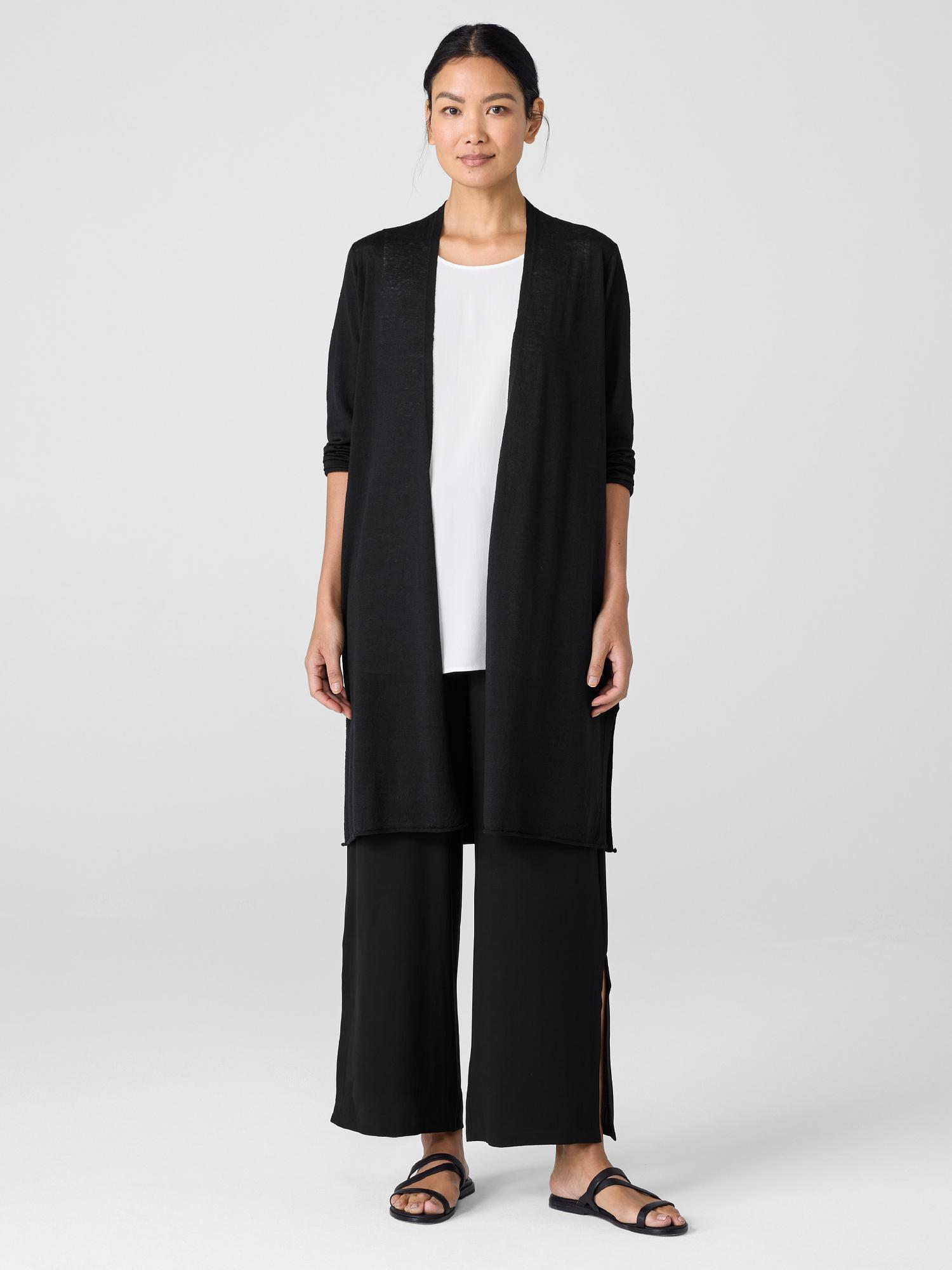 EILEEN FISHER Organic Linen Cotton Long Cardiganfemale Product Image