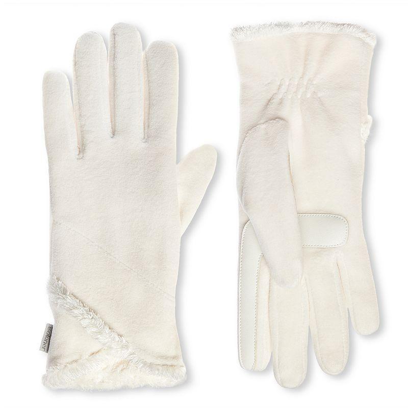 Womens isotoner SmartDRI Lined Stretch Fleece Gloves with Overlap Wrist Product Image