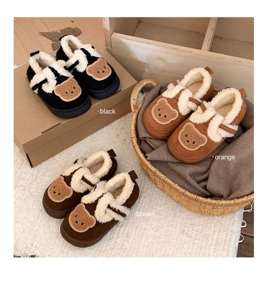 Bear Applique Slippers Product Image