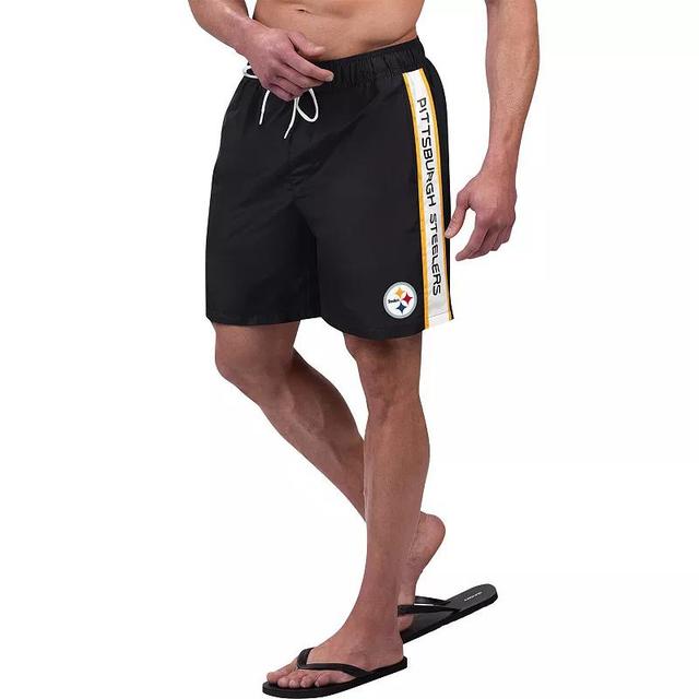 Mens G-III Sports by Carl Banks Pittsburgh Steelers Streamline Volley Swim Shorts Product Image