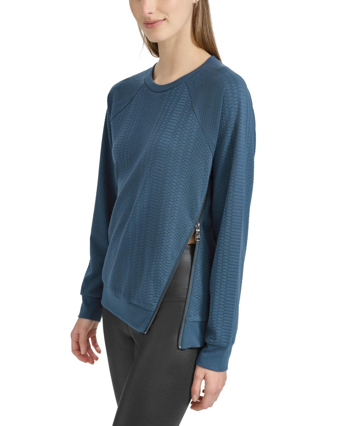 Marc New York Womens Side-Zip Crewneck Pullover Top Product Image