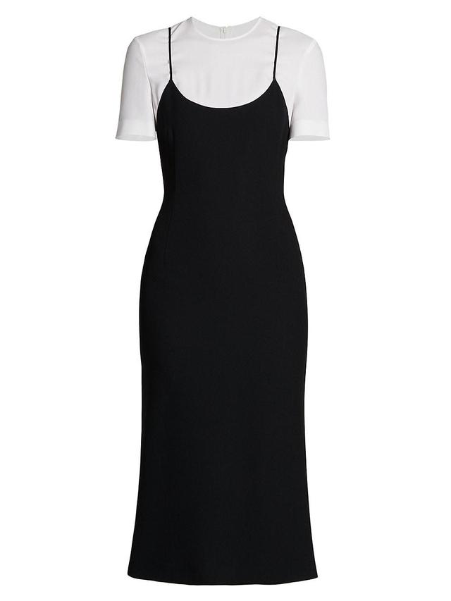 Womens Two-Tone Slip T-Shirt Maxi Dress Product Image