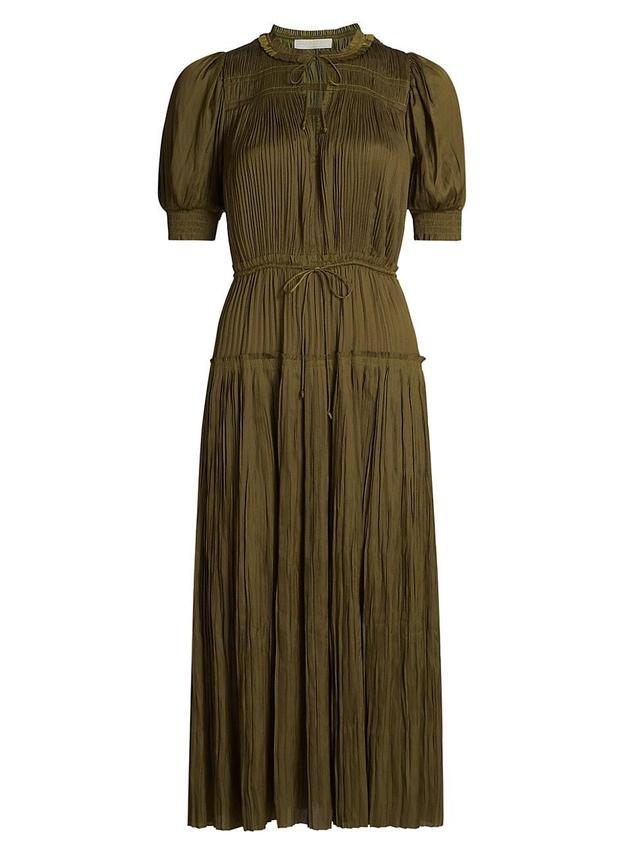 Womens Astrid Pliss Midi-Dress Product Image