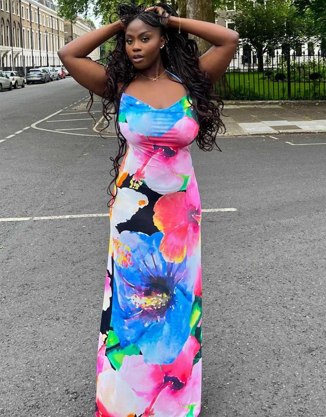 Labelrail x Sumbo Owoyele bold bloom cami maxi dress in multi Product Image