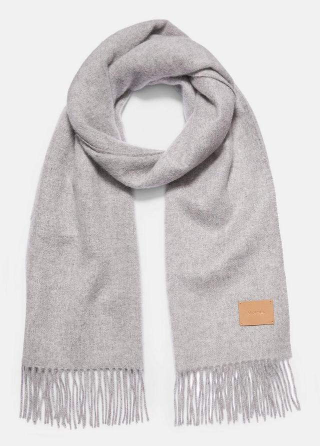 Womens Double-Face Cashmere Scarf, Grey Vince Product Image