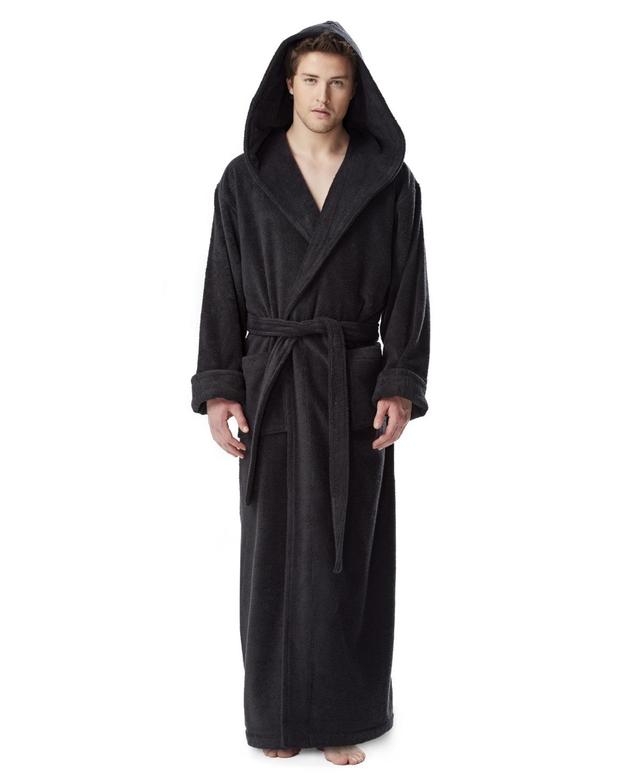 Arus Mens Thick Full Ankle Length Hooded Turkish Cotton Bathrobe Product Image