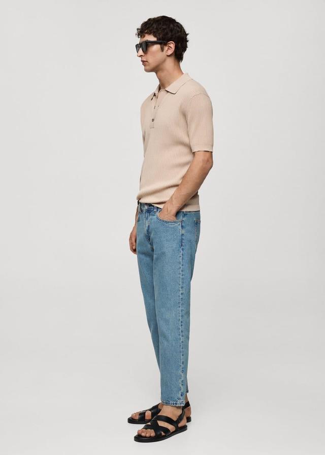 MANGO MAN - Ben tapered cropped jeans light vintage blueMen Product Image