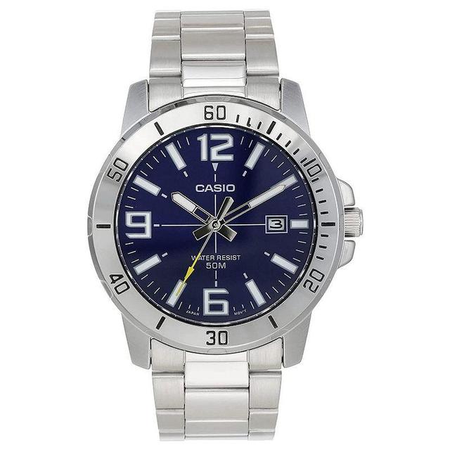 Casio Mens Stainless Steel Diver Analog Bracelet Watch Blue Product Image