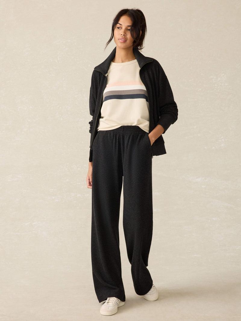 Legend™ Lounge Wide Leg Pant - Heathered Black Twill Product Image