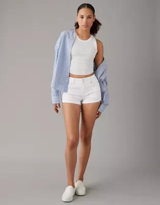 AE Next Level Curvy High-Waisted Denim Short Short Product Image