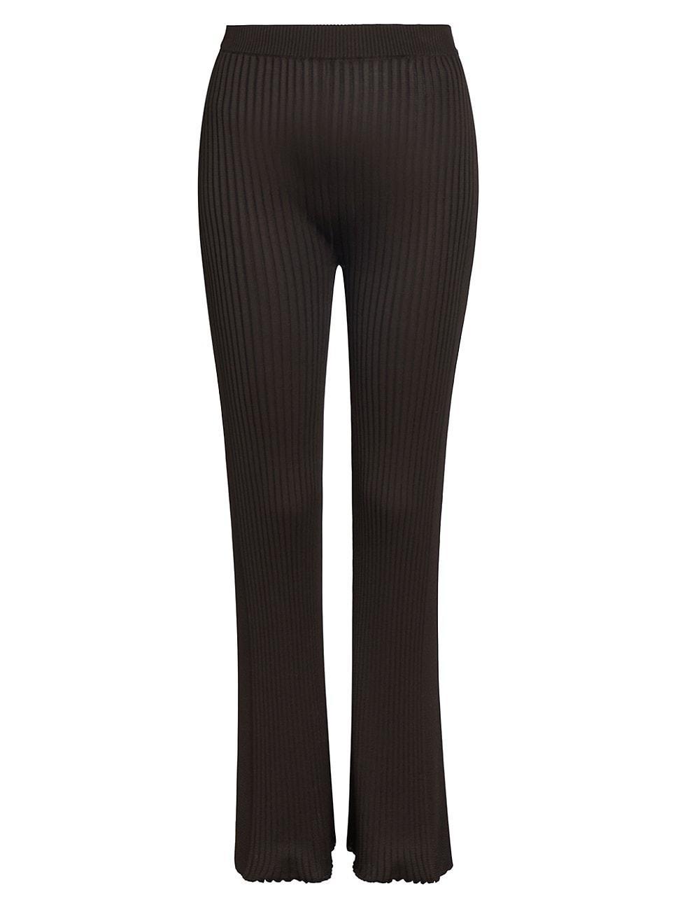 Womens Tapered Rib-Knit Pants Product Image