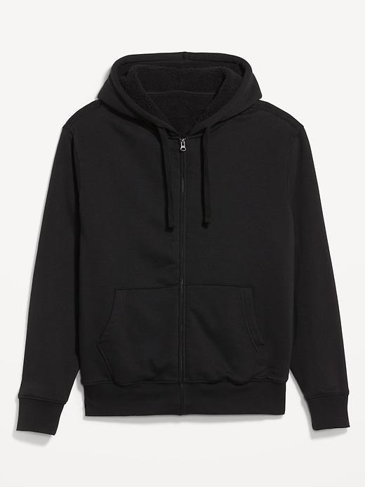 Sherpa-Lined Zip Hoodie Product Image