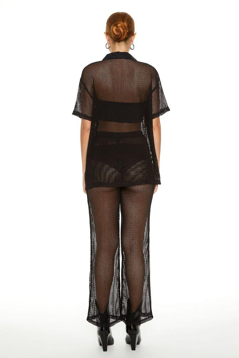 Sheer Crochet Shirt & Pants Set | Forever 21 Product Image