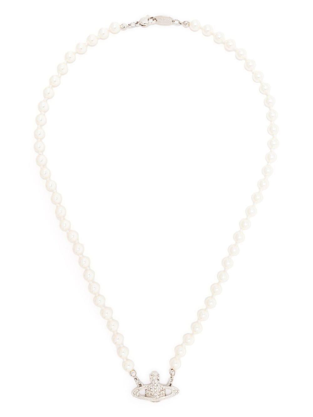 orb-pendant pearl necklace Product Image