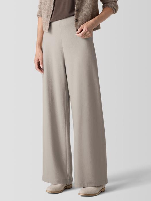 Felted Wool Jersey Wide-Leg Long Pant in Regenerative Wool Product Image