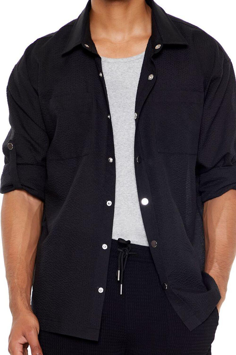 Textured Long-Sleeve Shirt | Forever 21 Product Image