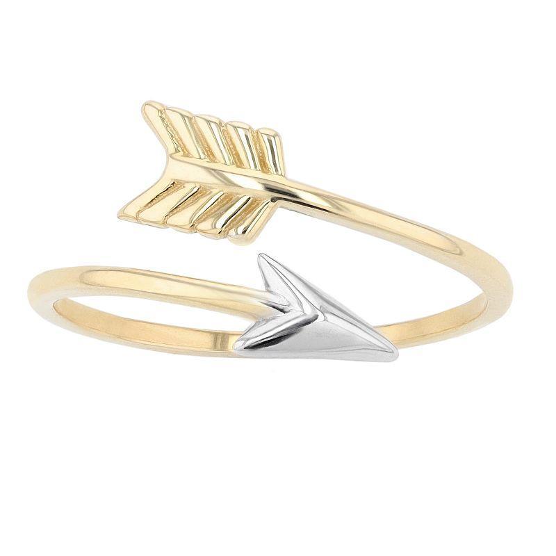 Au Naturale 10k Two-Tone Gold Arrow Ring, Womens 14k Gold Product Image