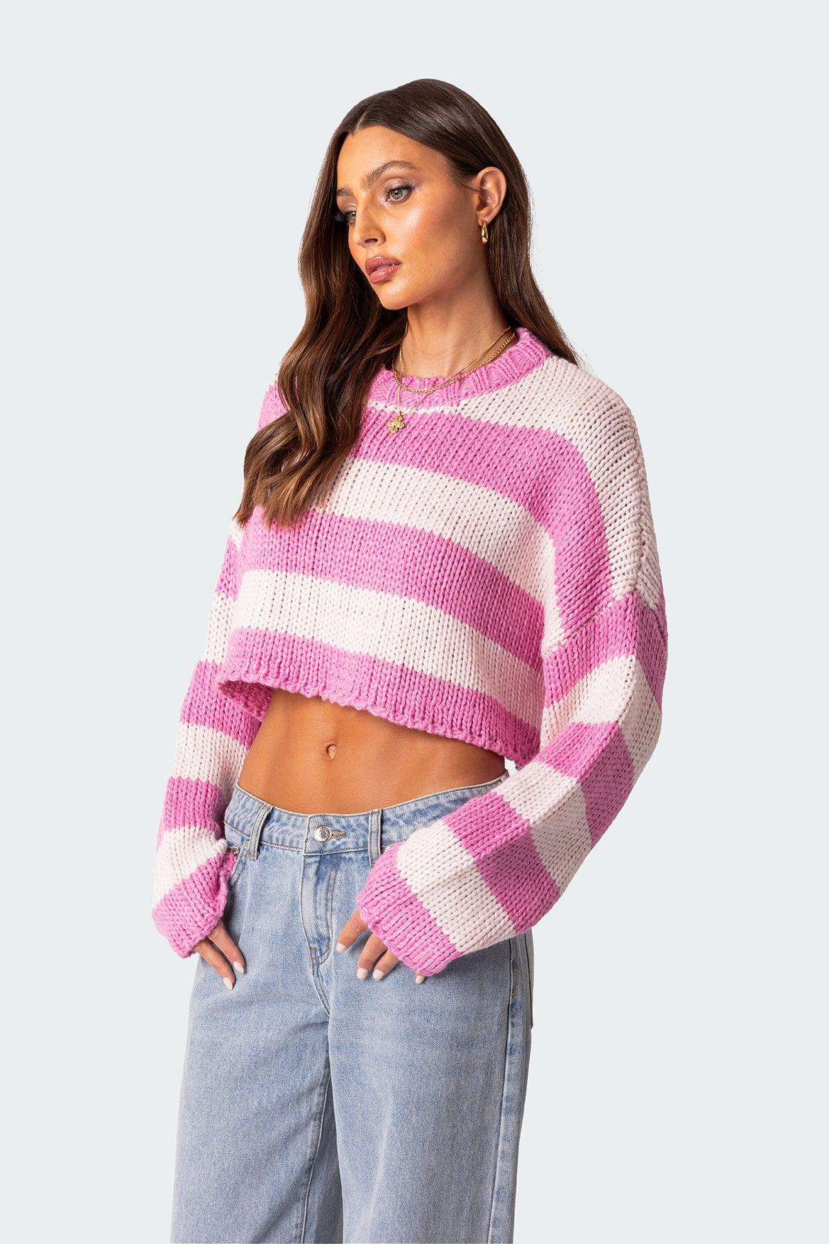 Ozzy Cropped Knitted Sweater Product Image