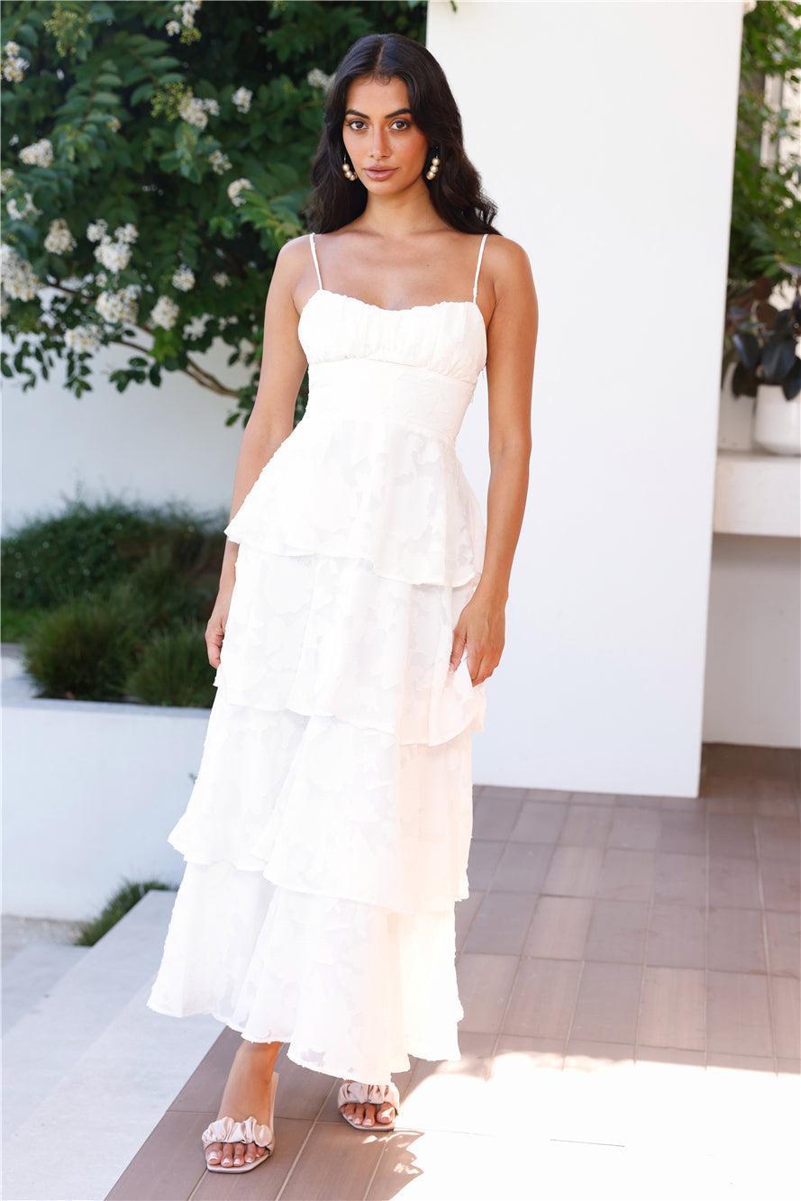 Thriving Now Maxi Dress White Product Image