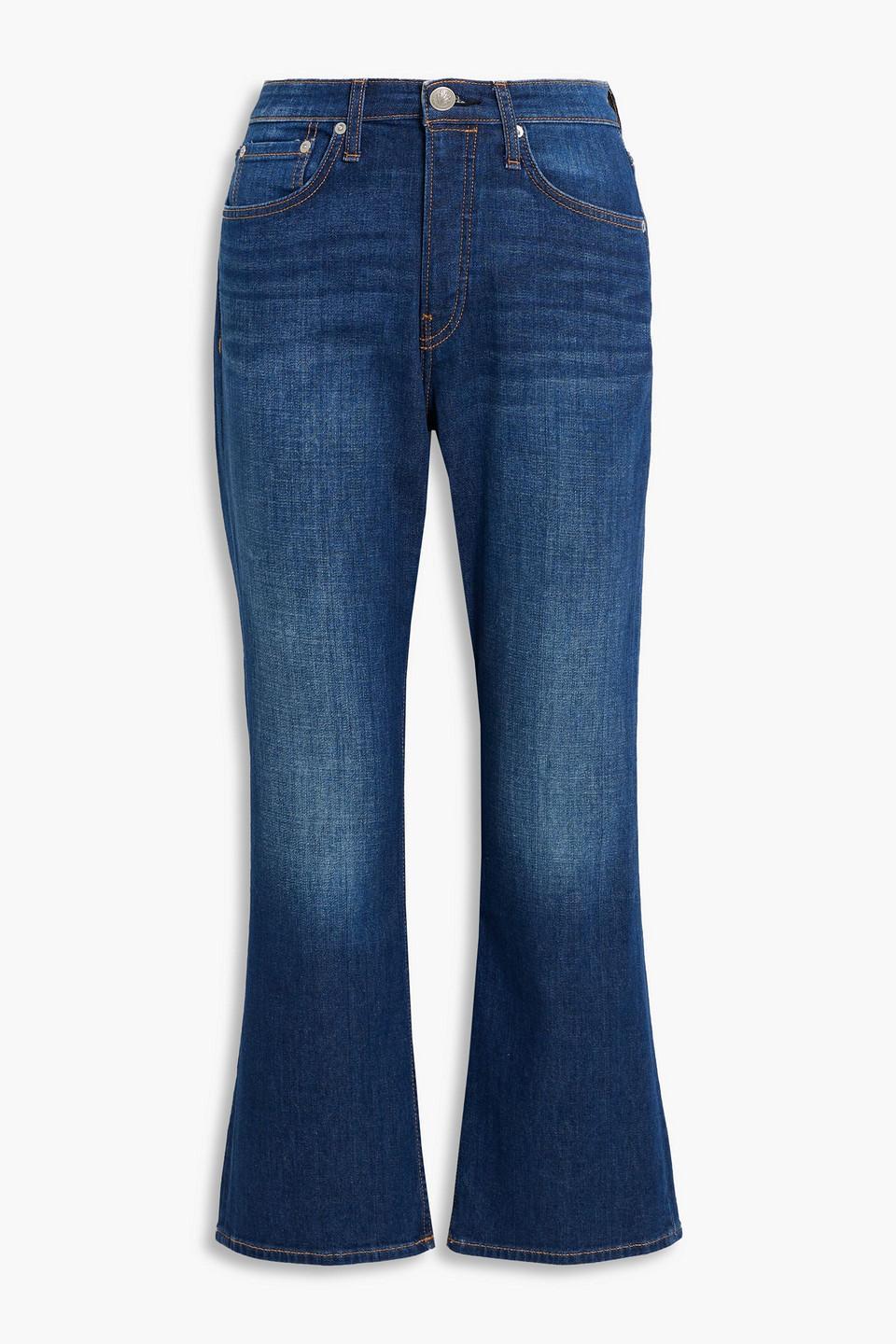 Maya Cropped High-rise Flared Jeans In Mid Denim Product Image