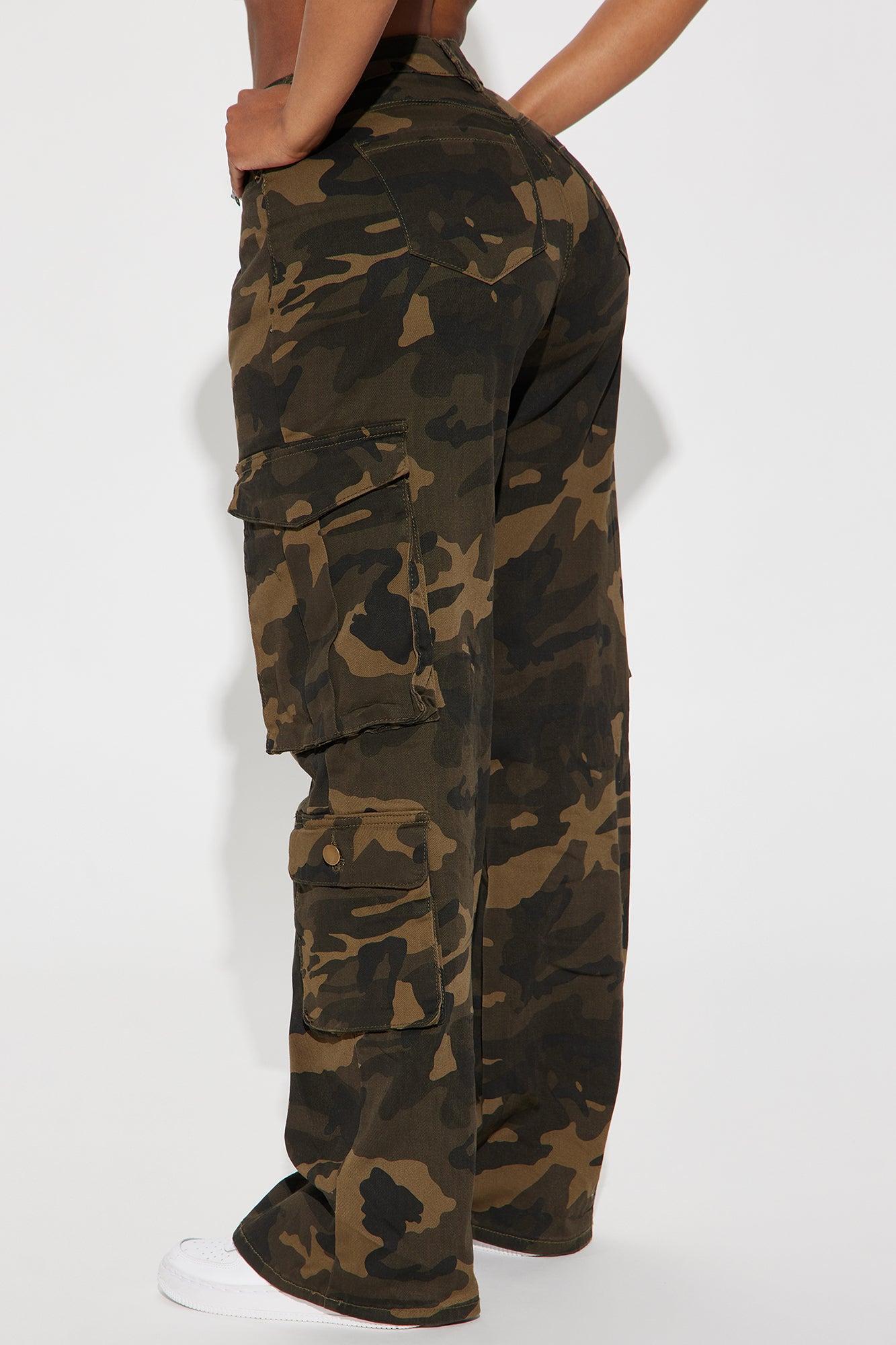 Shoot Your Shot Camo Cargo Pant - Olive Product Image