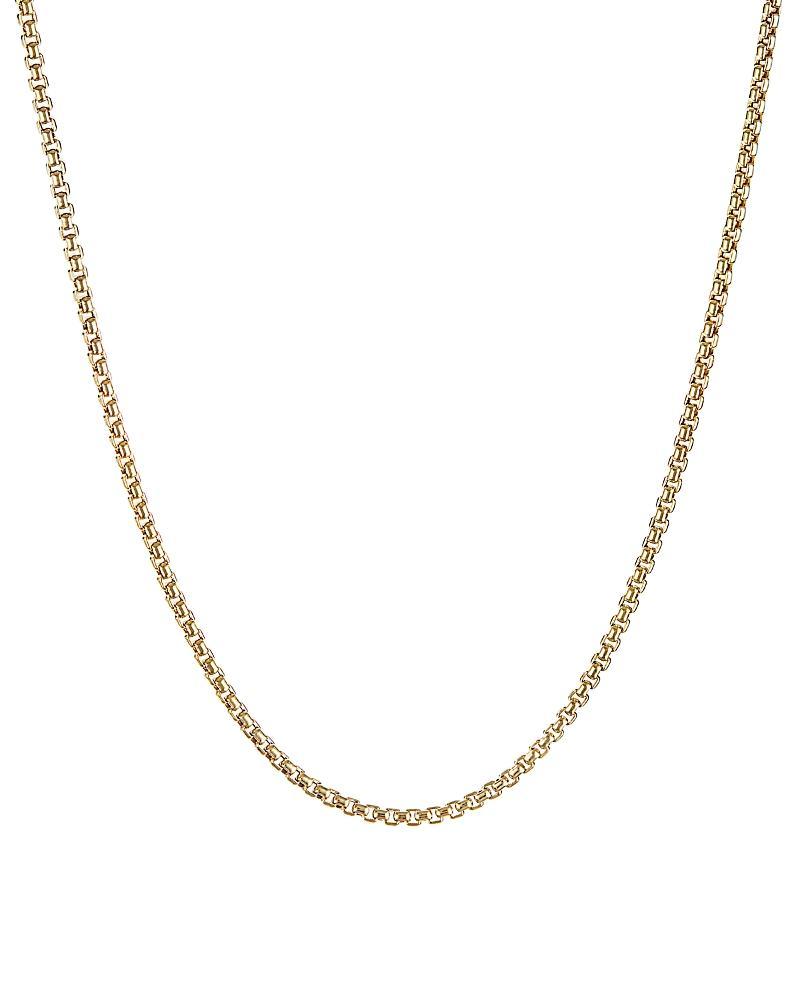 Mens Box Chain Necklace in 18K Yellow Gold Product Image