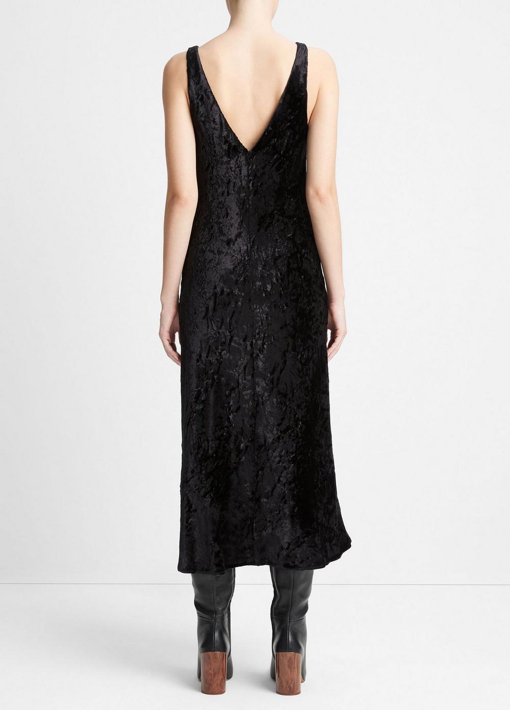 Luxe-Textured Velvet Slip Dress Product Image