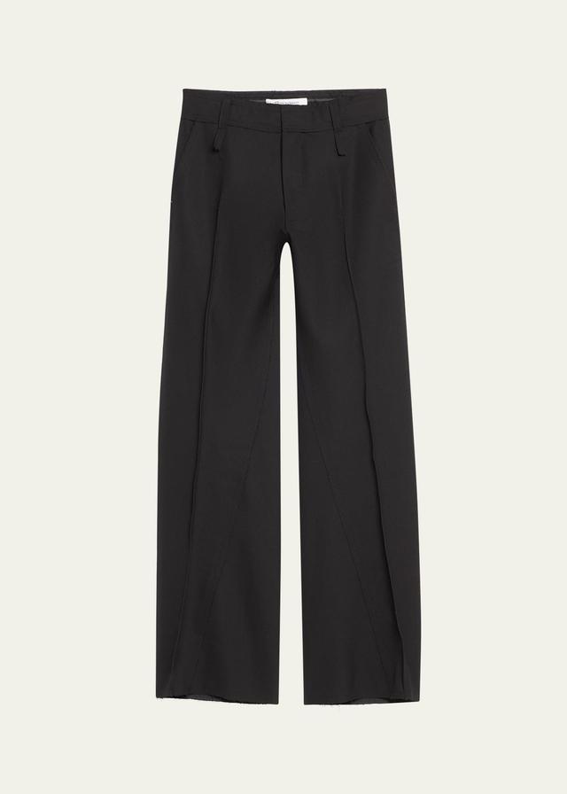 Mens Pleated Wool Trousers Product Image