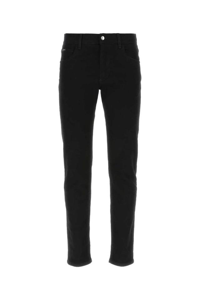 Logo Plaque Buttoned Pants In Black Product Image