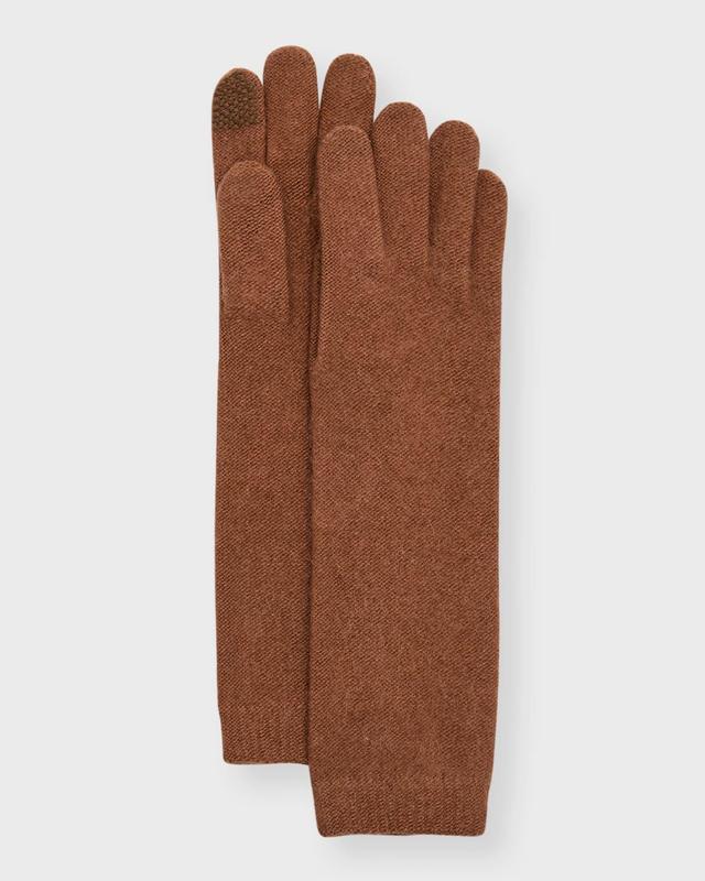 Mid-Length Cashmere Jersey Knit Gloves Product Image