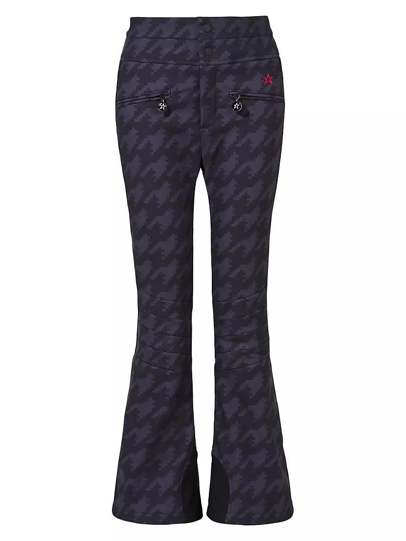 Aurora Houndstooth High-Rise Flared Ski Pants Product Image