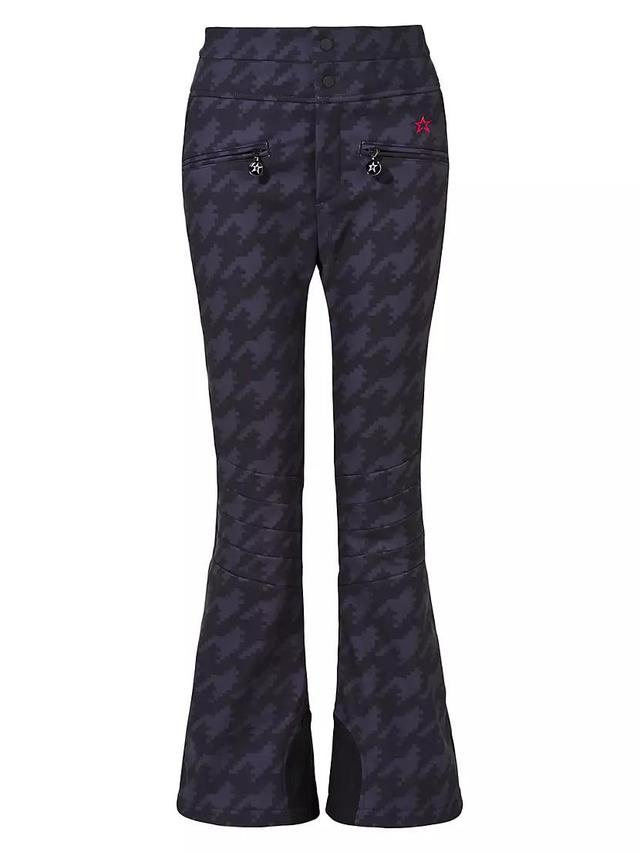 Aurora Houndstooth High-Rise Flared Ski Pants Product Image