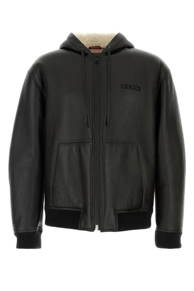 GUCCI Black Leather Jacket Product Image