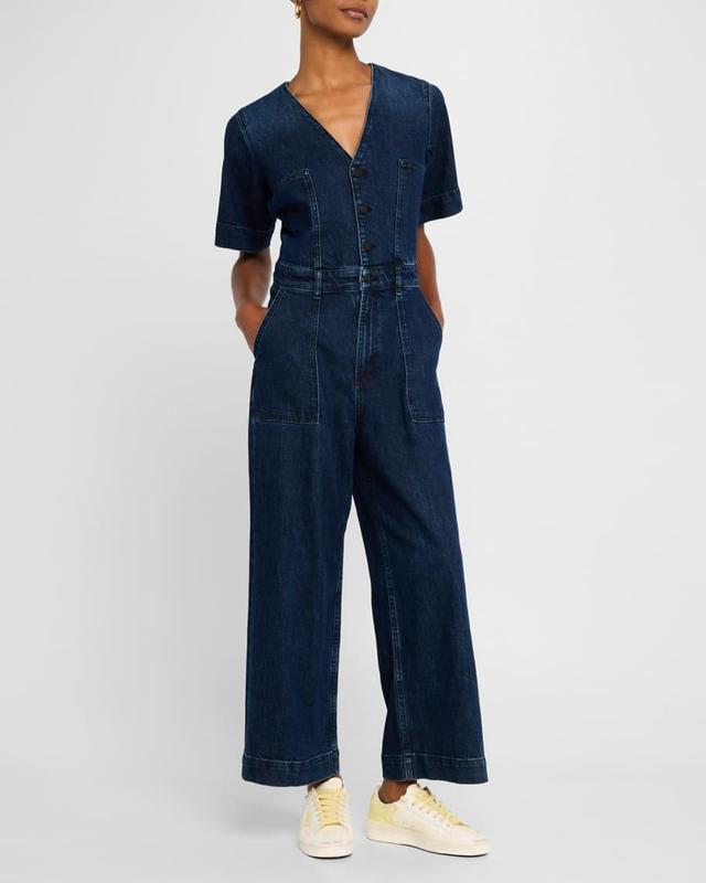 Palisades Wide-Leg Denim Jumpsuit Product Image