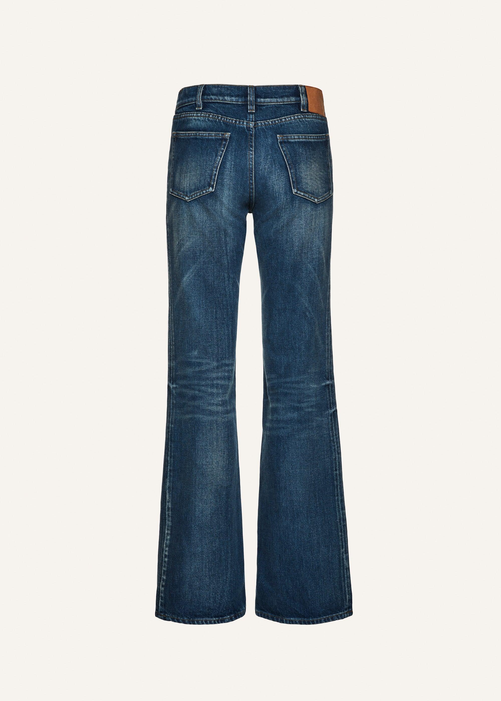 Low-rise flare denim pants in vintage blue Product Image