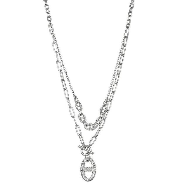 Simply Vera Vera Wang Double Strand Necklace, Womens, Clear Product Image