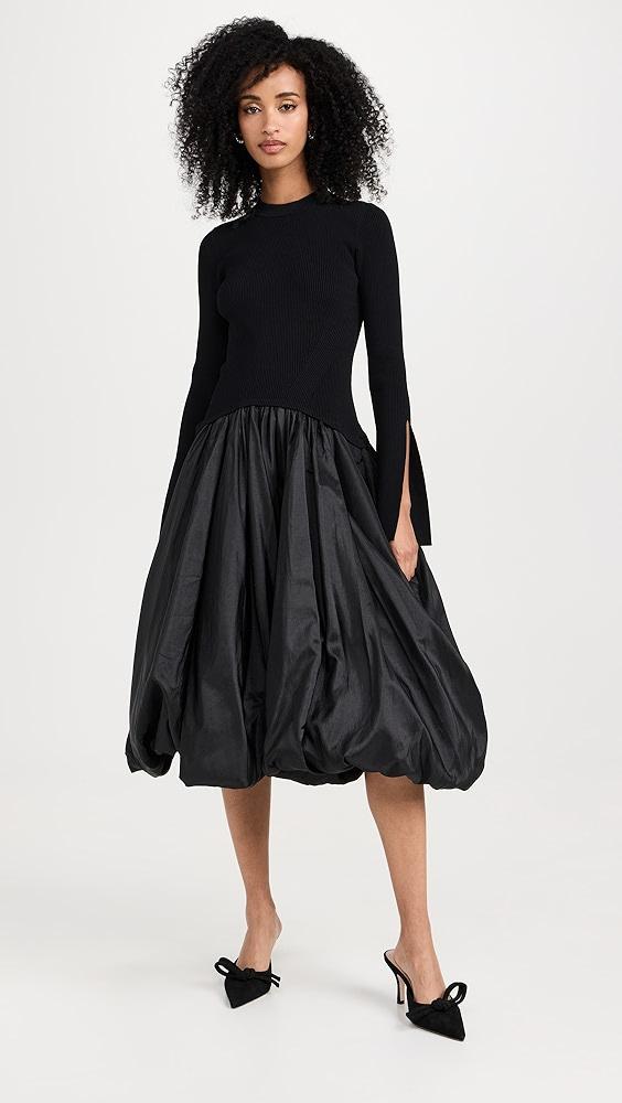 SIMKHAI Kenlie Mock Neck Midi Dress | Shopbop Product Image