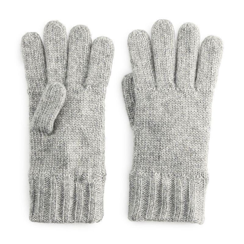 Mens Sonoma Goods For Life Knit Gloves Grey Gray Product Image