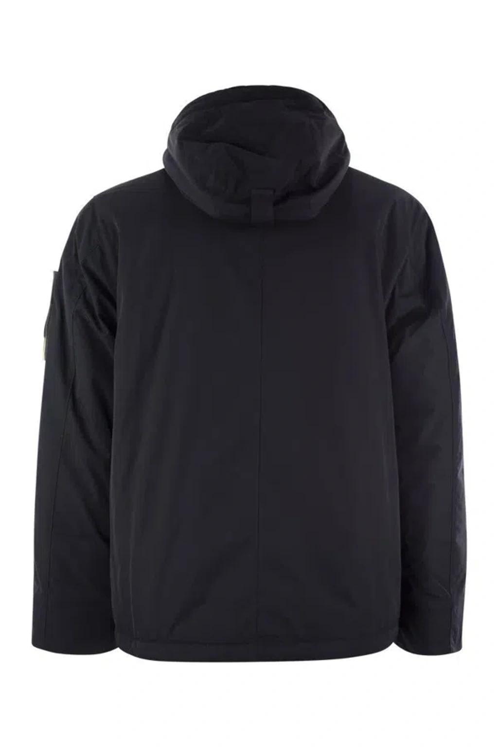 STONE ISLAND Padded Jacket With Hood In Navy Product Image