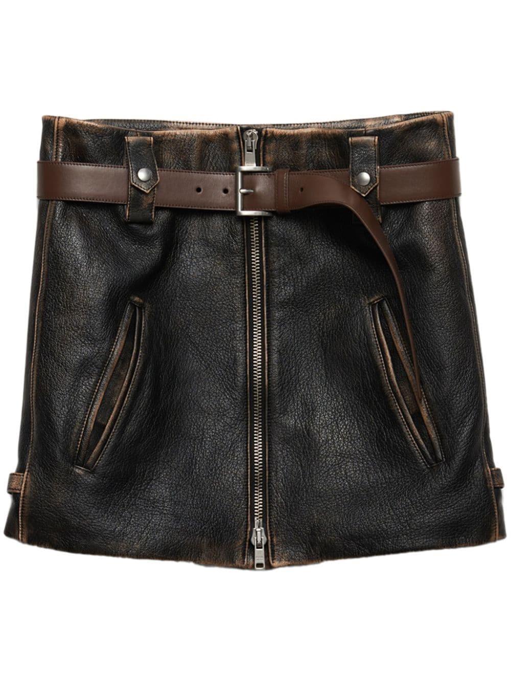 leather mini skirt product image