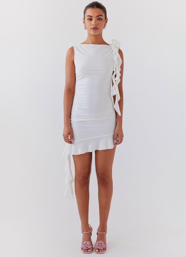 Starlet Chic Rose Mini Dress - Ivory Product Image