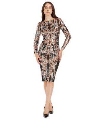 Dress the Population Womens Emmalyn Sequined Dress Product Image