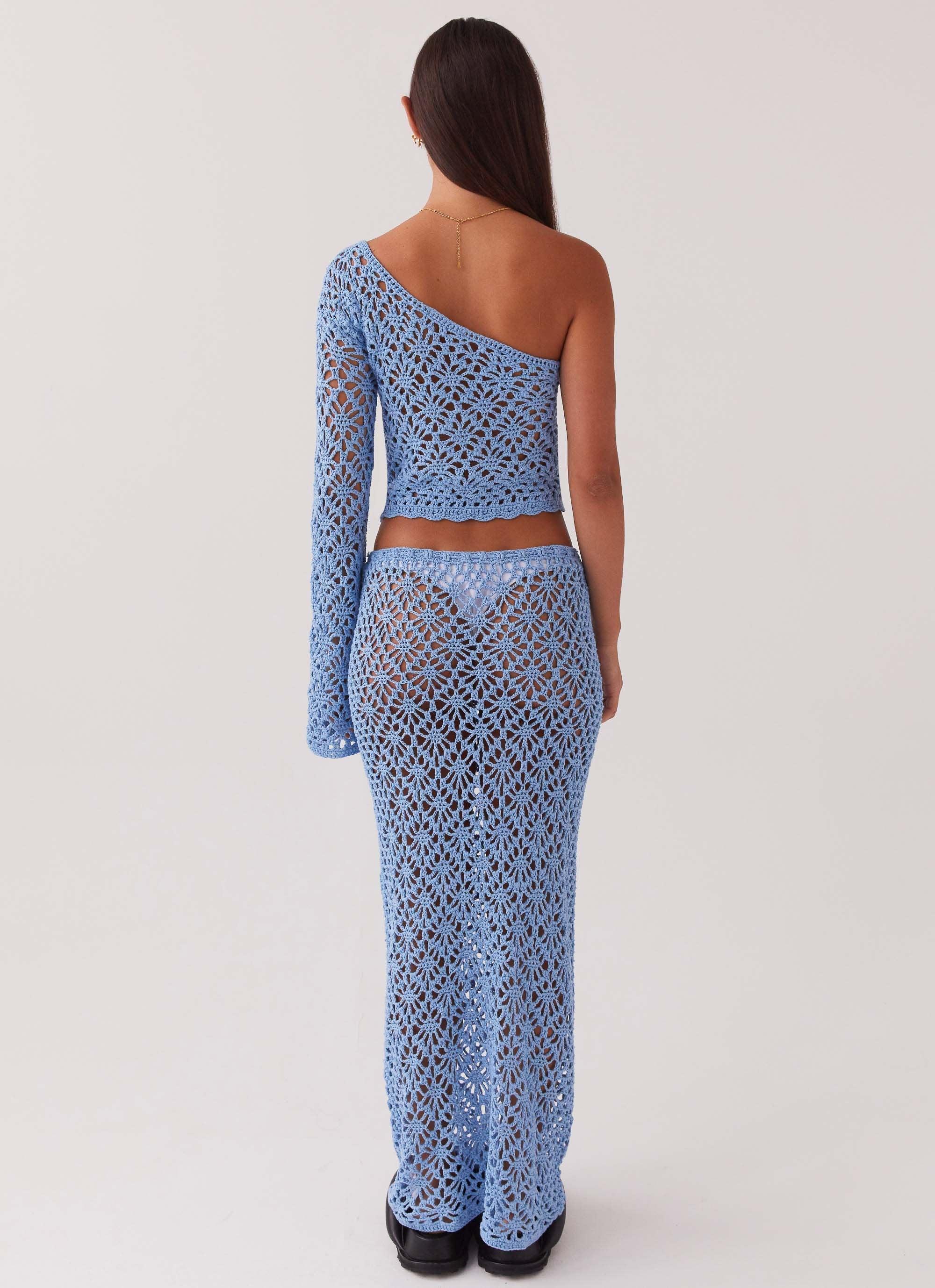 Merliah Crochet Maxi Skirt - Blue Product Image