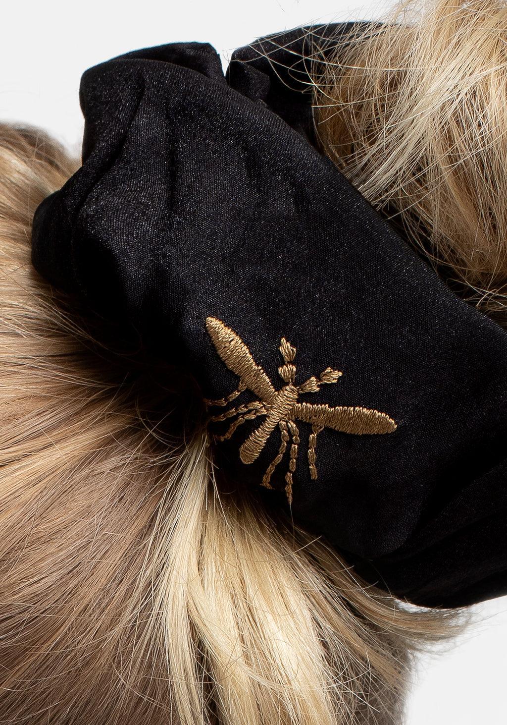 Insectarium Embroidered Organza Hair Scrunchie Product Image