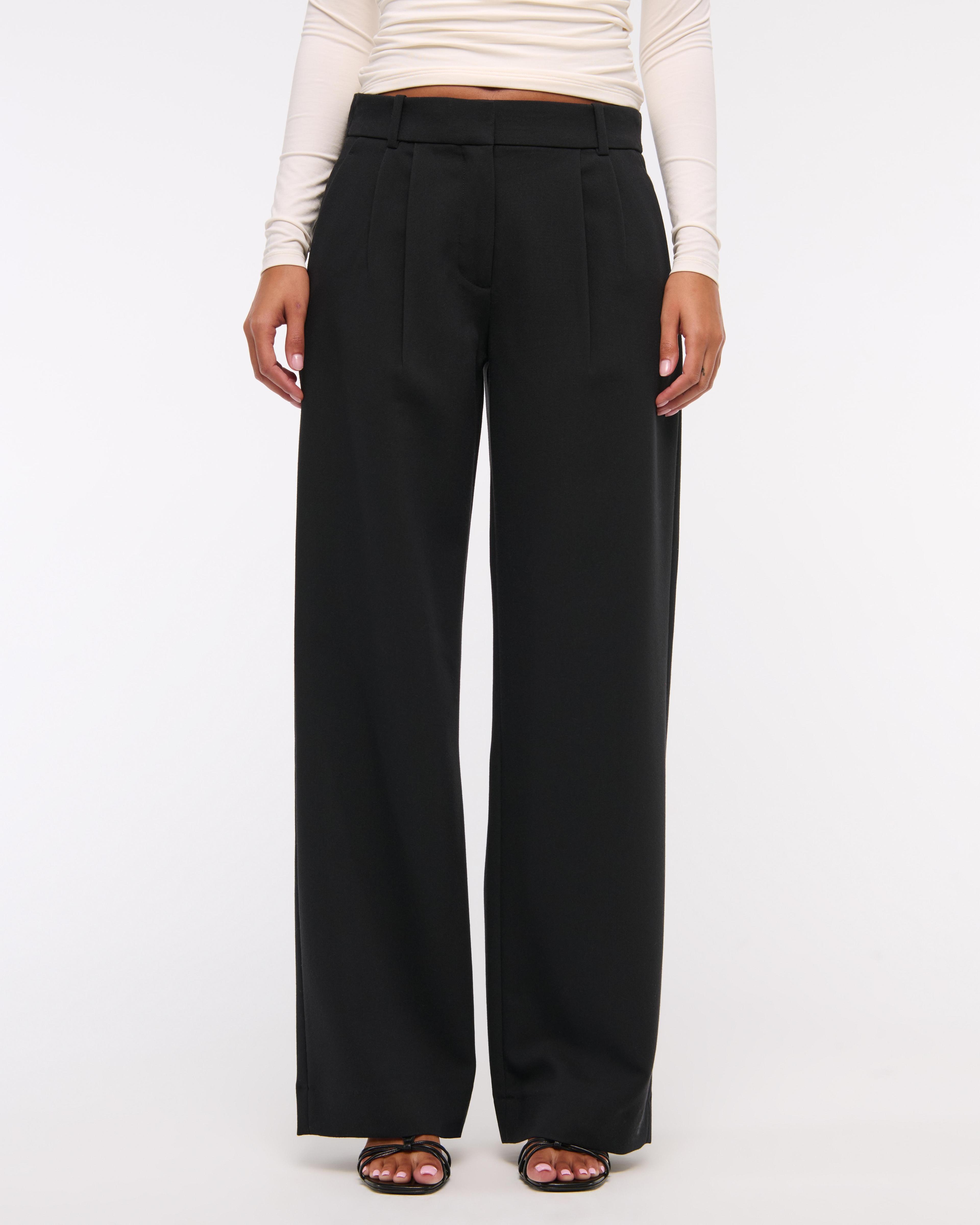 A&F Sloane Low Rise Tailored Wide Leg Pant Product Image