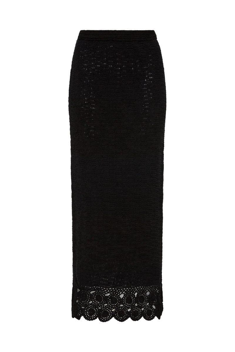 Lula Handmade Crochet Skirt Black - Final Sale Product Image