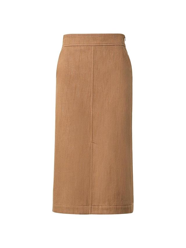 Womens Denim Pencil Midi-Skirt Product Image