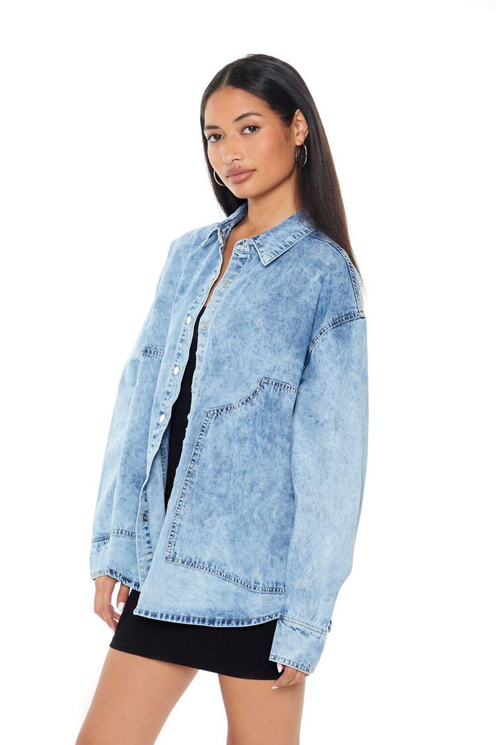 Acid Wash Denim Shirt | Forever 21 Product Image