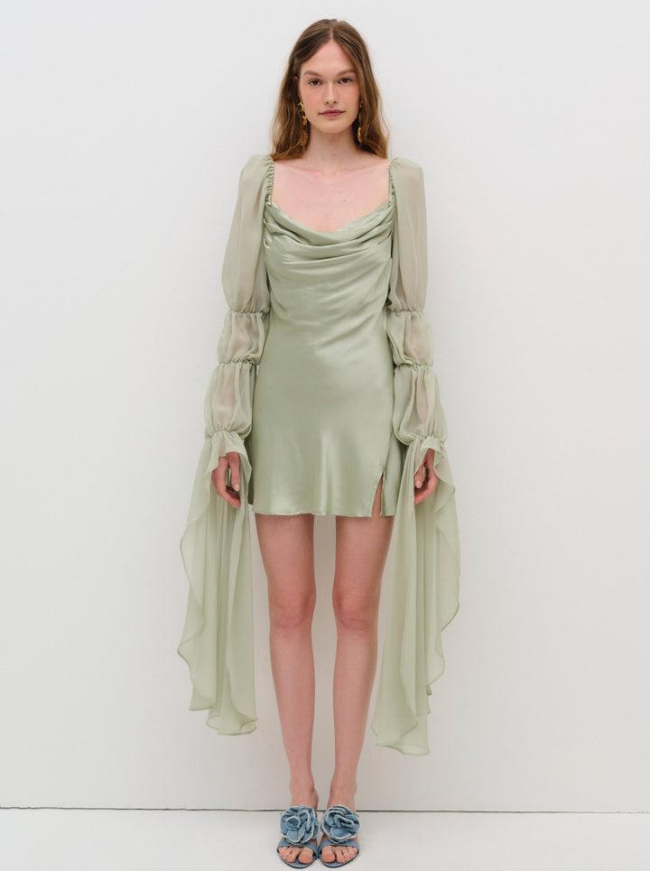 Willow Mini Dress — Green Product Image